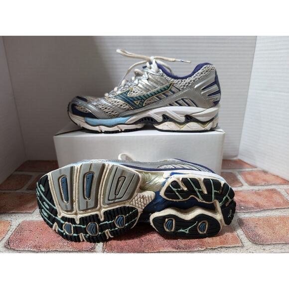 Mizuno Wave Nirvana 7 Women's Running Women's Shoes Sneakers Size 8 Gray Blue - Picture 6 of 8